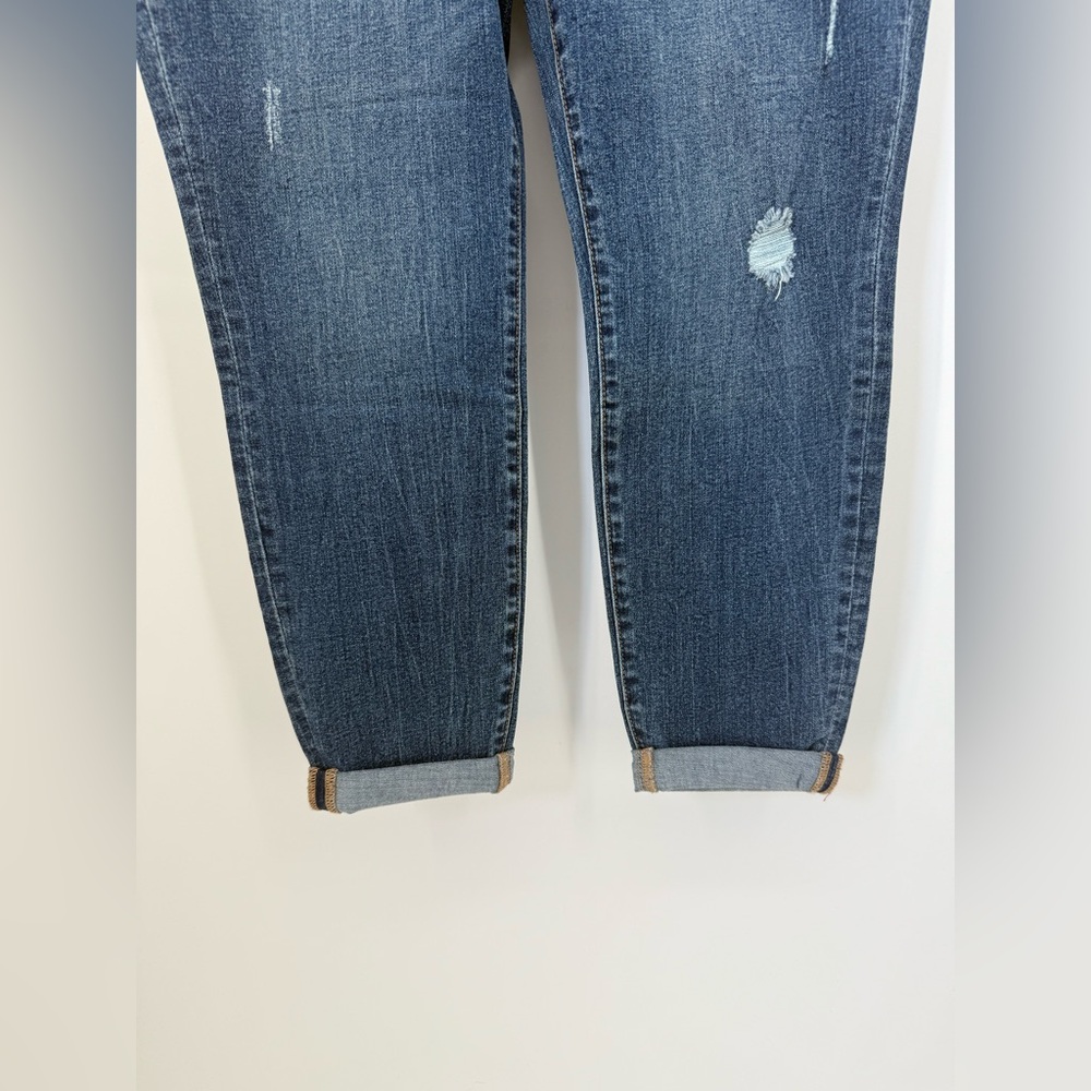 Nanette Lepore Flawless Belle High Rise Ankle Distressed Dark Blue Ankle Jeans - Picture 11 of 15
